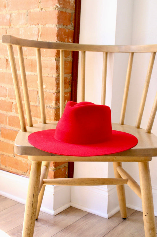 The Paige Rancher - Wool Felt - Red