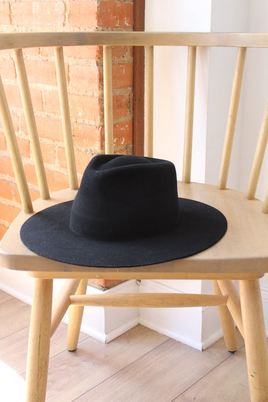 The Paige Rancher - Wool Felt - Black