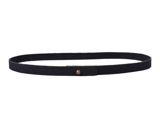 912.NE - Genuine Black Nubuck Leather Band with Solid Brass Rivet 1 Doz.