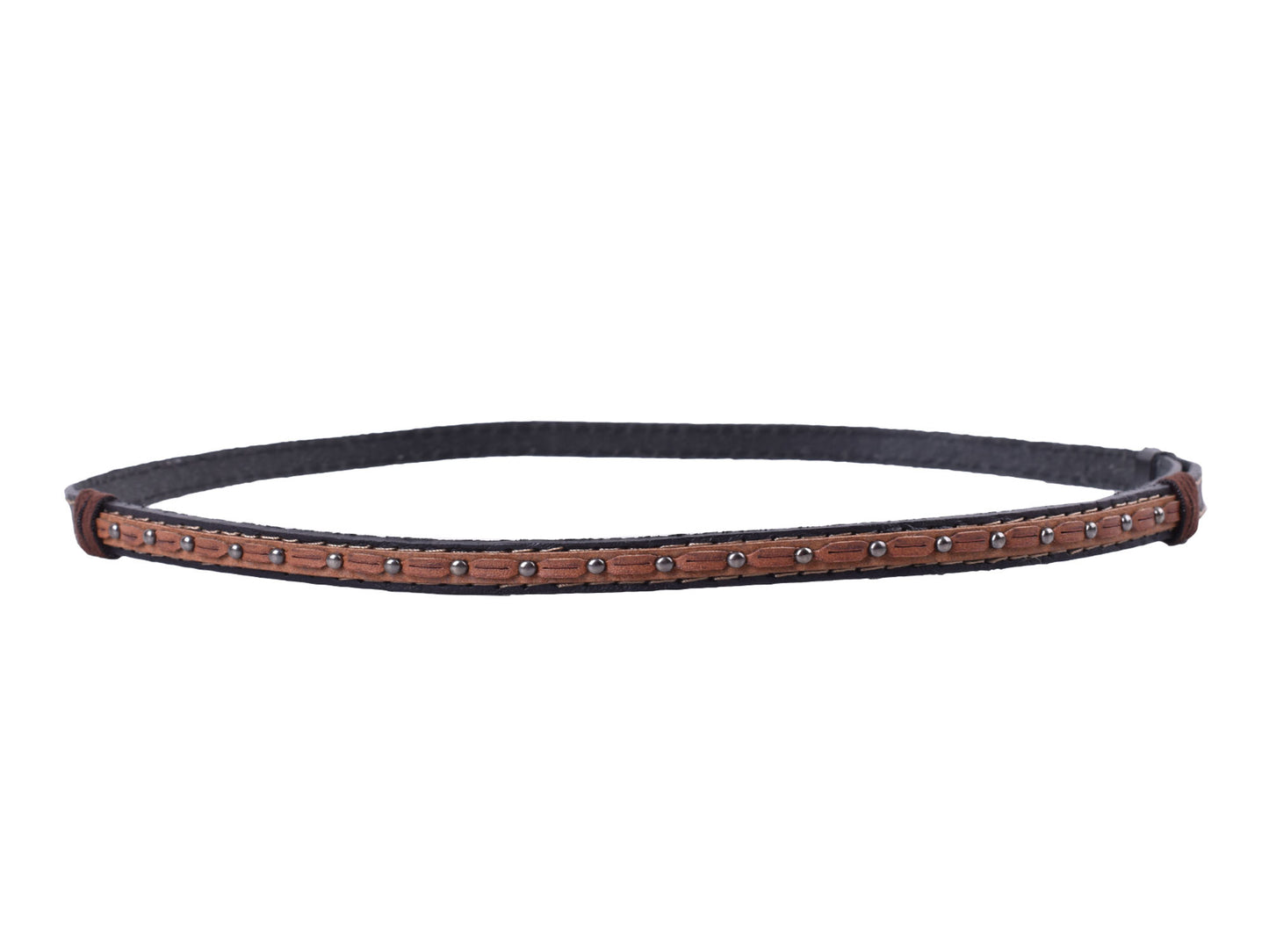 613 - Embossed Leather Hatband with Antique Brass Studs 1 Doz.