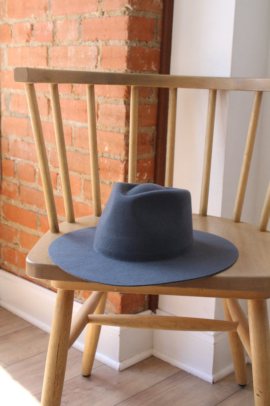 The Paige Rancher - Wool Felt - Stone Blue