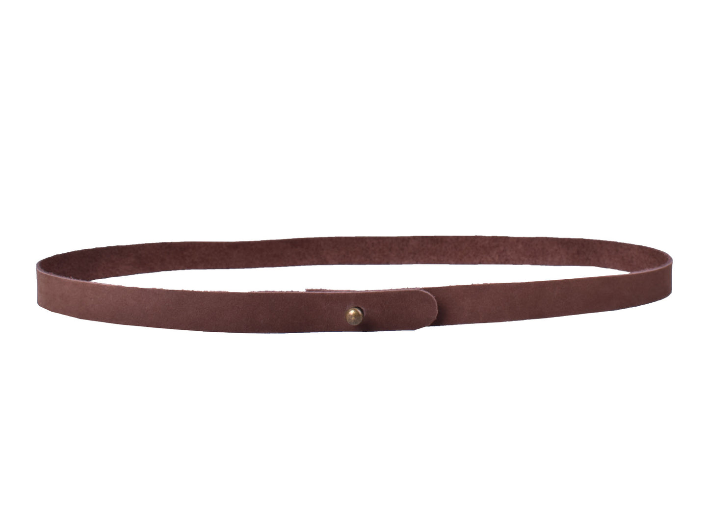 912.CA - Genuine Brown Nubuck Leather Band with Solid Brass Rivet 1 Doz.