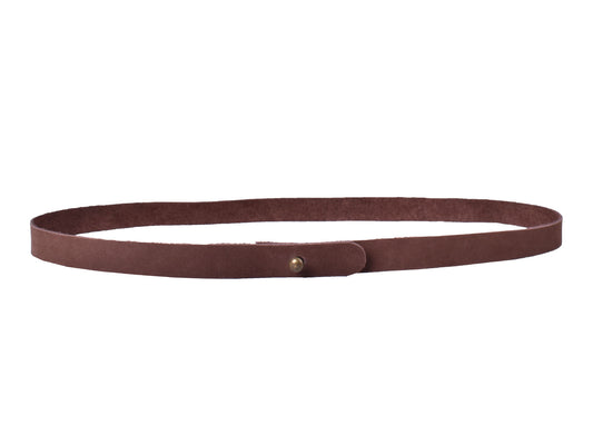 912.CA - Genuine Brown Nubuck Leather Band with Solid Brass Rivet 1 Doz.