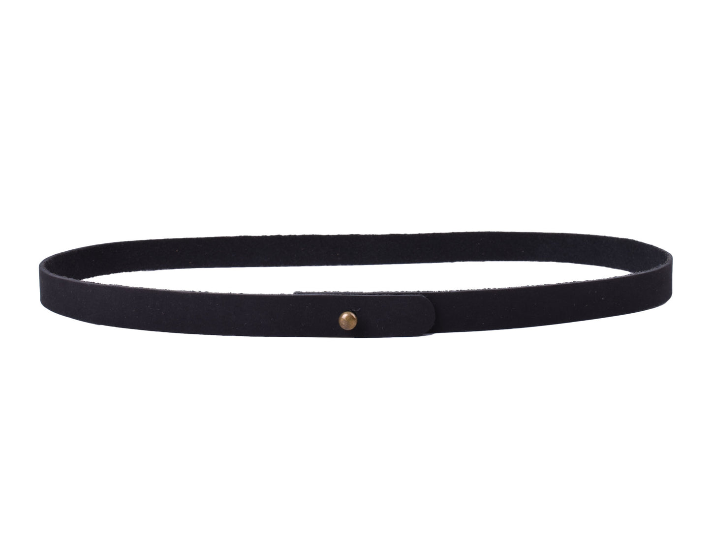 912.NE - Genuine Black Nubuck Leather Band with Solid Brass Rivet 1 Doz.