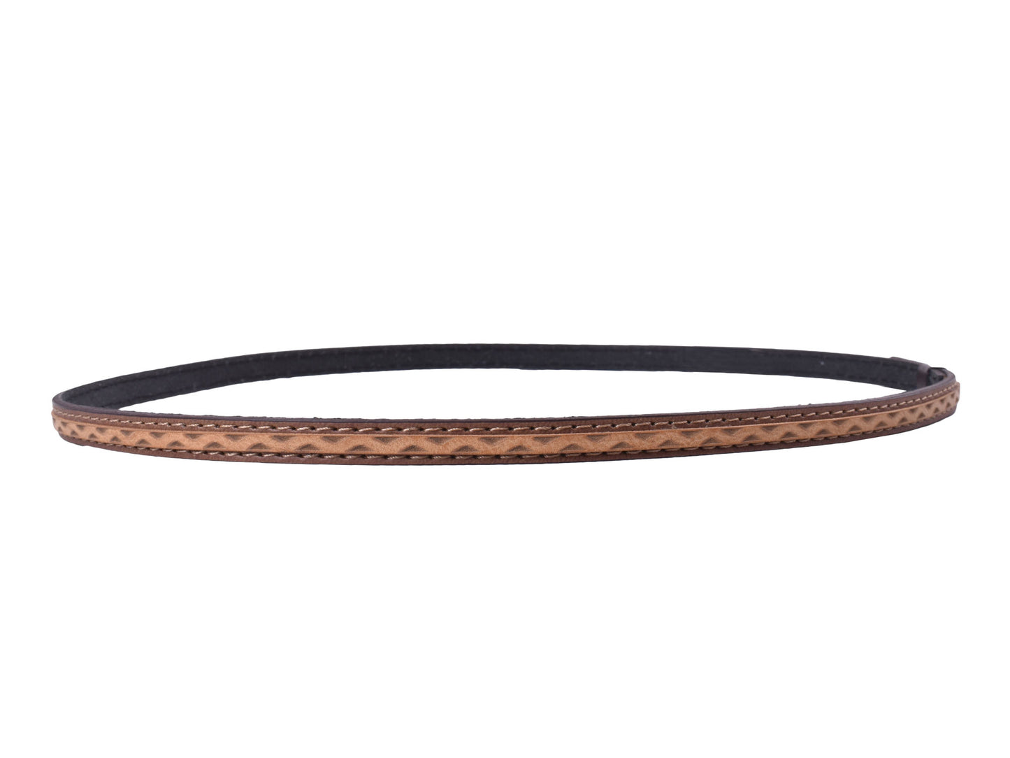 607 - Tooled Tan Leather Hatband with Decorative Stitching 1 Doz.