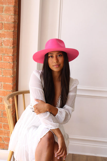 The Paige Rancher - Wool Felt - Pink